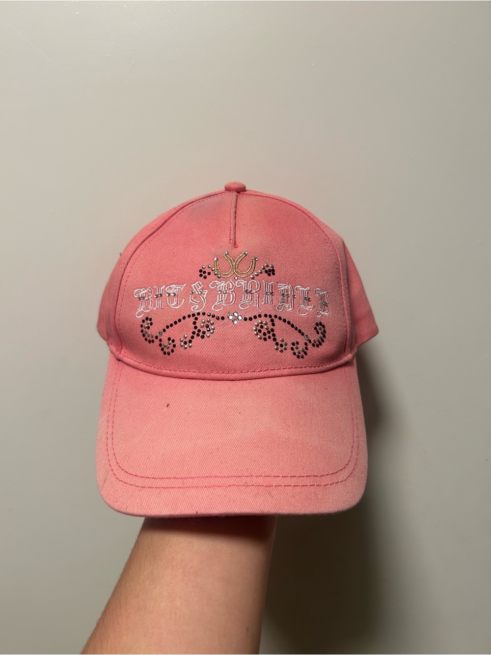 Vintage Bit and Bridle Rhinestone Western Pink Dad Hat